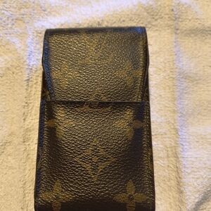 Louis Vuitton Monogram Brown Leather Case